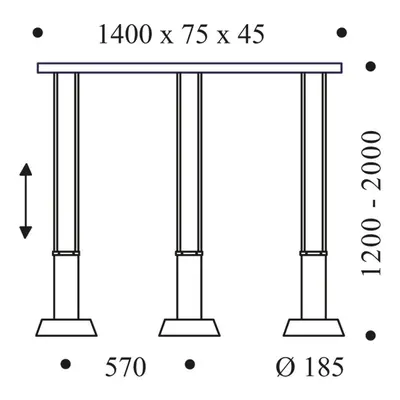 OLIGO Glance lampa wisząca LED 3-pkt. szara matowa