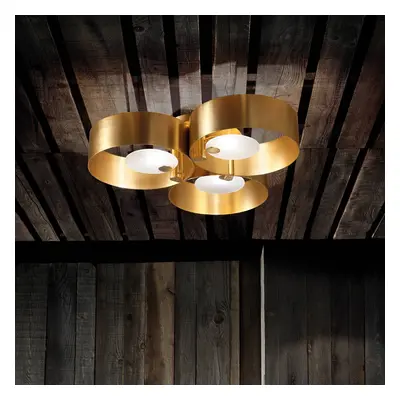 Lampa sufitowa LED Sound, 3-punktowa, złota