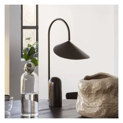 Lampa stołowa ferm LIVING Arum, czarny, marmur, stal, 50 cm