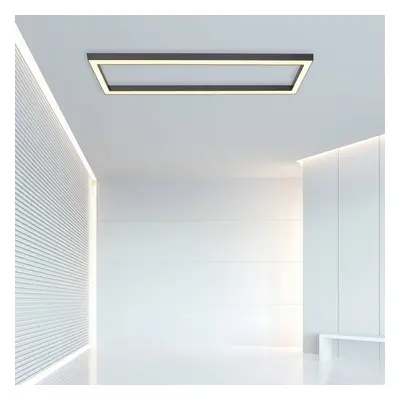 Lampa sufitowa LED PURE Lines, 110 x 30 cm, antracyt, pilot