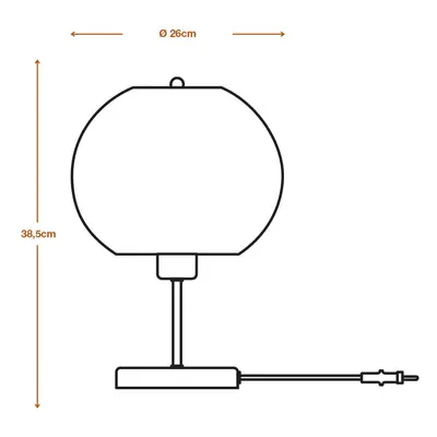 Lampa stołowa LEDVANCE Ball, brązowa, tektura falista, stal, E27