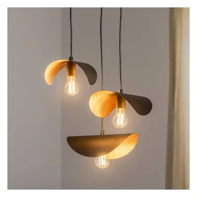 Lampa wisząca Sivani MR-966 3-punktowa rondel czarny/złoty