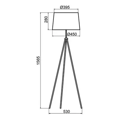 Aluminor Tropic lampa stojąca biała kabel czerwony