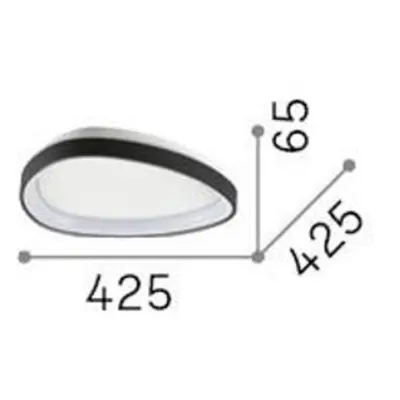 Lampa sufitowa LED Ideal Lux Gemini, czarna, 42,5 cm, wł