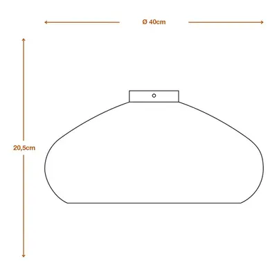 Lampa sufitowa LEDVANCE Drop, Ø 40 cm, brązowa, tektura falista, E27