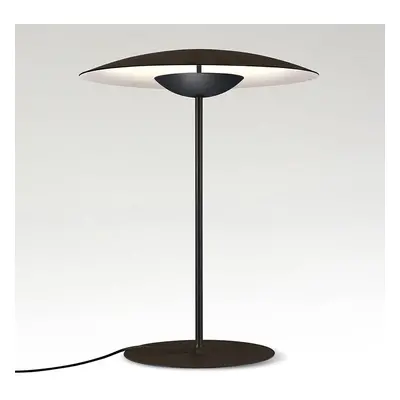 MARSET Ginger M lampa stołowa LED Ø42cm wenge/biały