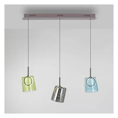 Paul Neuhaus Lampa wisząca LED Zula, długość 87 cm, kolorowa, 3-punktowa.