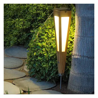 Latarka solarna LED Tecka z czujnikiem, 52 cm, teak