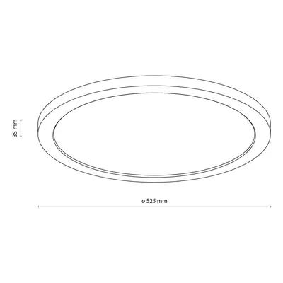 Panel LED Aqua, buk, Ø 52,5 cm, 45 W