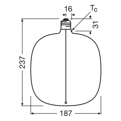 OSRAM LED Vintage Big Oval E27 4,8W 818 Filament ściemniany dymnie