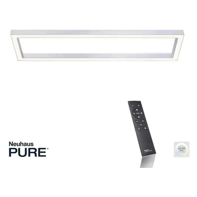 Lampa sufitowa LED PURE Lines, 110 x 30 cm, srebrna, CCT, pilot