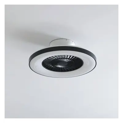 Lindby Smart LED wentylator sufitowy Paavo, czarny, cichy,Tuya