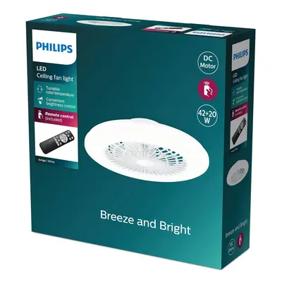 Philips Amigo wentylator sufitowy, oświetlenie LED