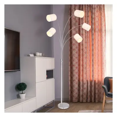 Lampa stojąca Ava, klosze tkanina piaskowa, 5-pkt.