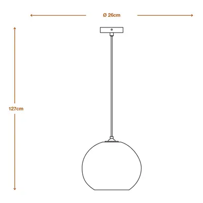 LEDVANCE żyrandol Ball, Ø 26 cm, brązowy, tektura falista, E27