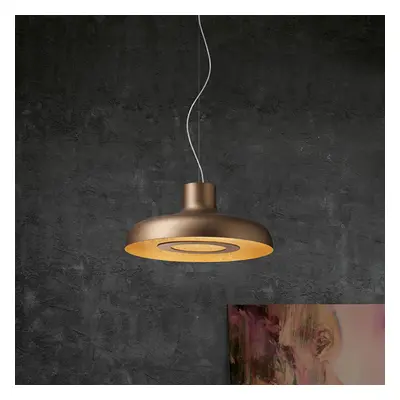 ICONE Duetto LED lampa wisząca 927 Ø55cm brąz/złoto