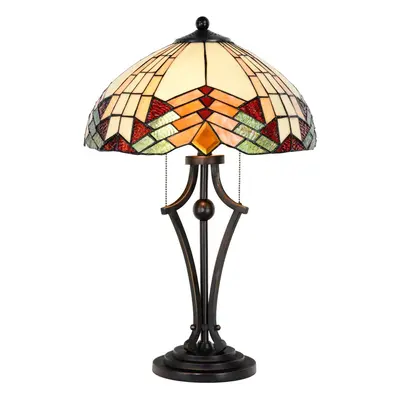 Lampa stołowa 5961 w stylu Tiffany kolorowe szkło