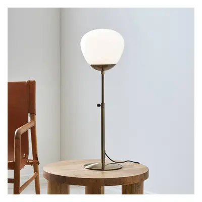 Lampa stołowa Rise, wysokość 75 cm, antyczny mosiądz, żelazo, szkło