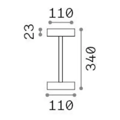 Akumulatorowa lampa stołowa LED Ideal Lux Toffee, czarna, metalowa
