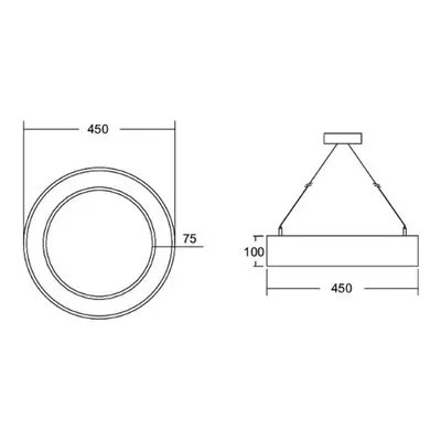 BRUMBERG Biro Circle Ring10 direct DALI Ø 45cm czarny 3000K