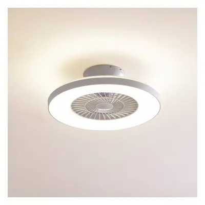 Wentylator sufitowy LED Lindby Smart Paavo, biały, cichy, Tuya