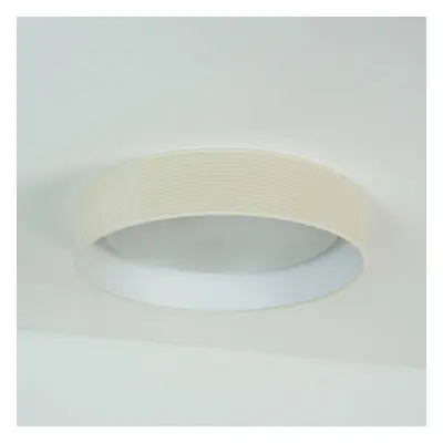 Lampa sufitowa LED Plafon, biały, tkanina, Ø 45 cm, ściemniany 3-stopniowo