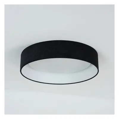 Lampa sufitowa LED Plafon, czarny, tkanina, Ø 45 cm, 3-stopniowa