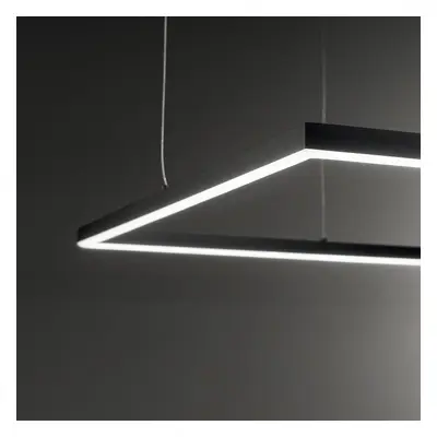 Ideal Lux Lampa wisząca LED Oracle Slim 50 x 50 cm czarna 3000 K