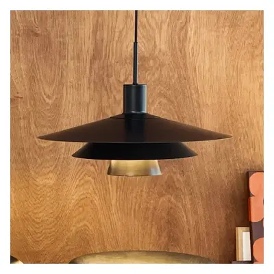 Dyberg Larsen Lampa wisząca Kay, Ø 50 cm, czarna, metal
