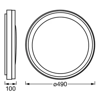 OSRAM SMART+ Lampa sufitowa WiFi ORBIS ZEST, biała 50 cm RGB CCT