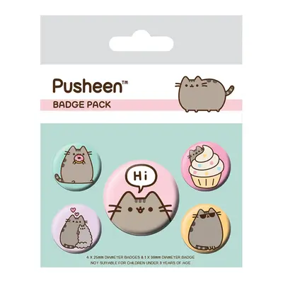 Przypinki Pusheen - Hi (5 szt.)