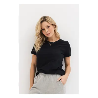 T-SHIRT LUCY BASIC CZARNY XL  - Flawless