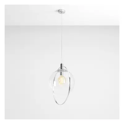 ARTERA - nowoczesna, skandynawska lampa wisząca AURA CHROME TRANSPARENT