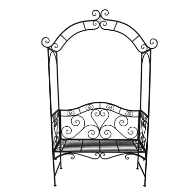 Czarna metalowa ławka ogrodowa Colima – Garden Pleasure