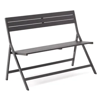 Czarna metalowa ławka ogrodowa Torreta – Kave Home