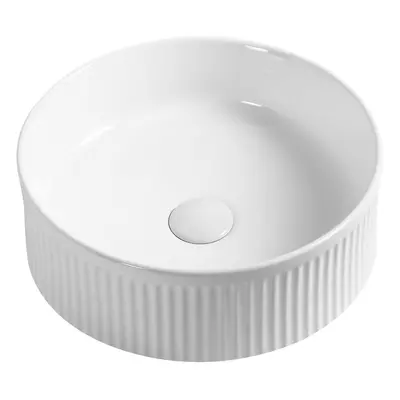 Biała ceramiczna okrągła umywalka ø cm Picobello – Sapho