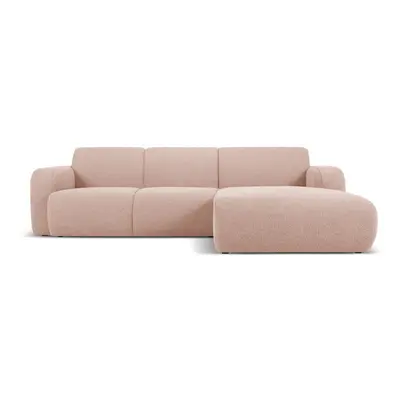 Biały narożnik z materiału bouclé (prawostronny) Molino – Micadoni Home