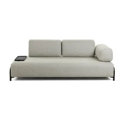 Szarobeżowa sofa z małym schowkiem Kave Home Compo