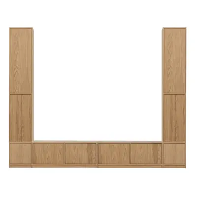Zestaw pod TV w dekorze dębu 300x243 cm Modulair – vtwonen