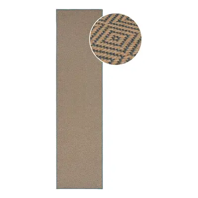 Niebiesko-naturalny chodnik z juty 60x230 cm Diamond – Flair Rugs