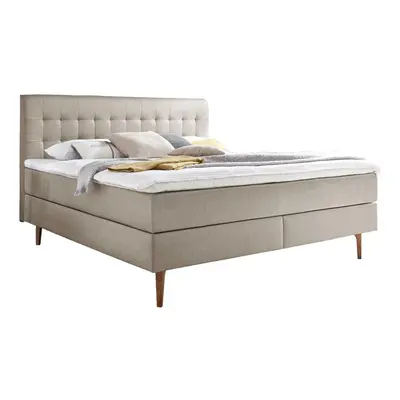 Beżowe łóżko boxspring 160x200 cm Massello – Meise Möbel