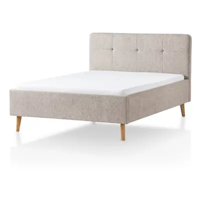 Szarobrązowe tapicerowane łóżko dwuosobowe 140x200 cm Smart – Meise Möbel