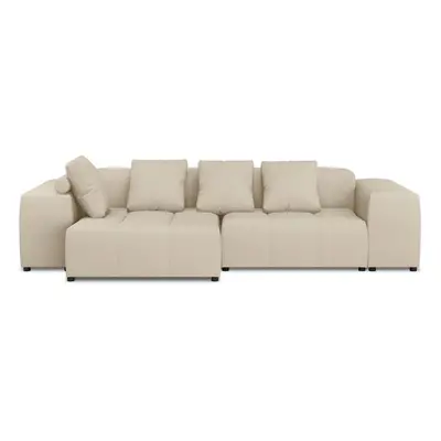 Szary aksamitny narożnik (róg zmienny) Rome Velvet – Cosmopolitan Design