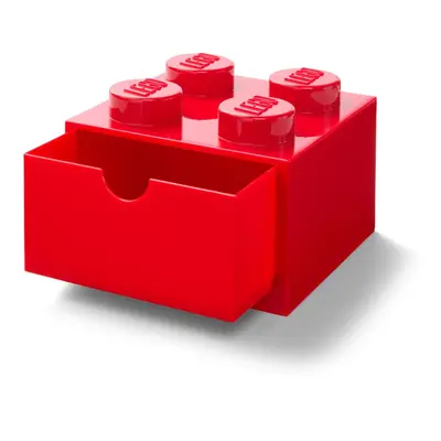 Niebieski pojemnik z szufladką LEGO®, 15x16 cm