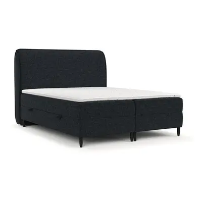 Jasnoszare łóżko boxspring ze schowkiem 140x200 cm Melba – Maison de Rêve