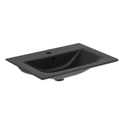Ceramiczna umywalka w kolorze matowej czerni 64x46 cm Silk Black – Ideal Standard