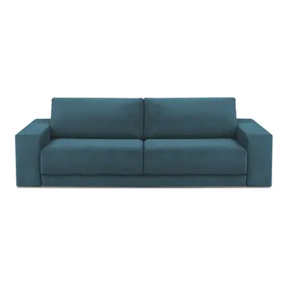 Turkusowa sztruksowa rozkładana sofa cm Donatella – Milo Casa