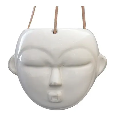 Biała wisząca doniczka PT LIVING Mask, wys. 15,2 cm