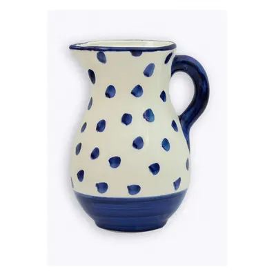 Niebiesko-biały dzbanek ceramiczny Tierra Bella Dots, 1,2 l