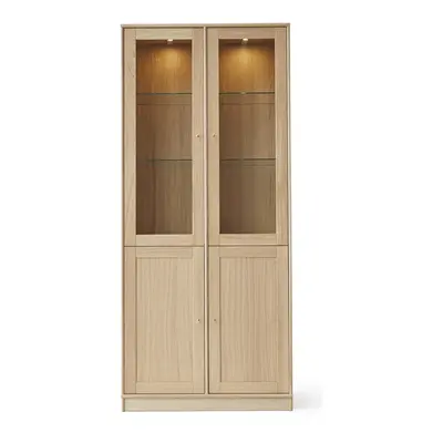 Naturalna witryna w dekorze dębu z oświetleniem 89x199 cm Mistral – Hammel Furniture